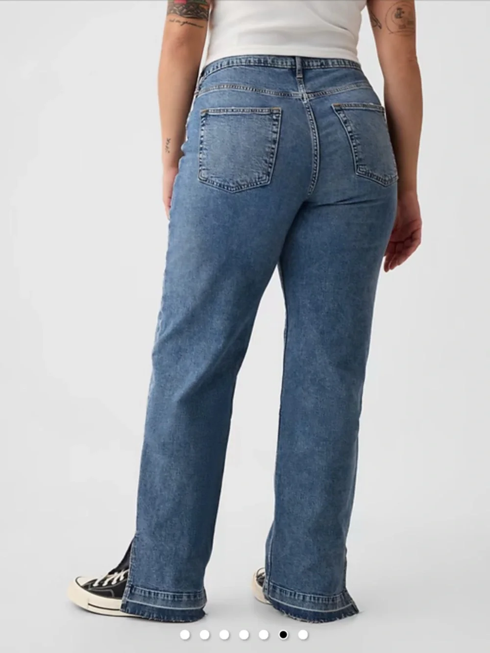 GAP Mid Rise 90s Loose Vintage Destructed Jeans 33 16 Tall - Picture 11 of 12